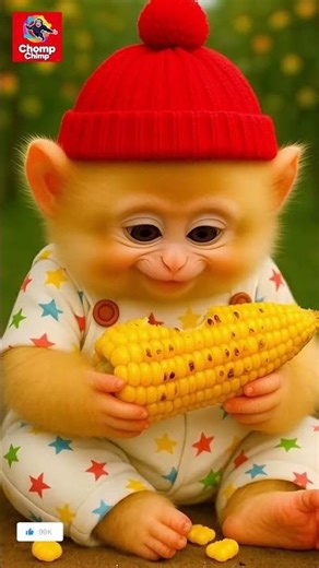 “This Monkey Eating Corn Is Way Too Funny! 🌽🐒🤣 #shortsvideo ” #monkeysr