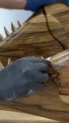 I Carved a Life Size T-Rex Skull #woodcarving #diycrafts #trexskull #carvingprocess #artinprogress #woodart #lifesize #creativeprocess | BM Sculptures