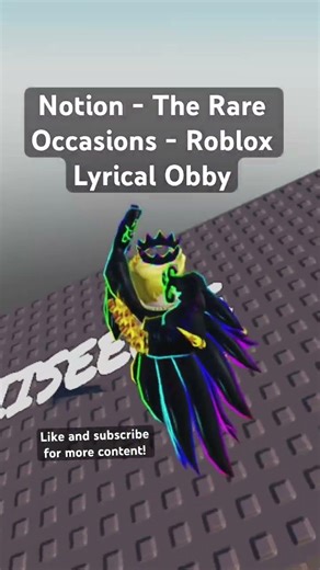Notion - The Rare Occasions - Roblox Lyrical Obby #notion #roblox #lyricalobby #likeandsubscribe