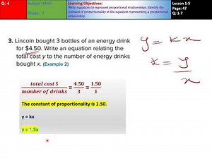 Constant of Proportionality