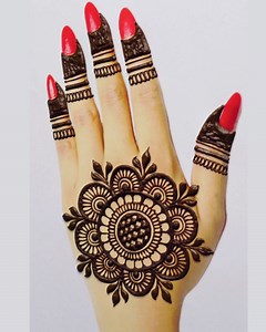 7.7K views · 299 reactions | Beautiful Gol tikki mehandi design | Simple Mehndi designs tutorial | Latest design for hands | Shab's Creation | Facebook