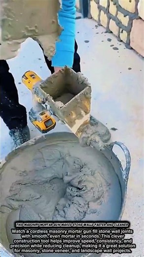 This Masonry Mortar Gun Makes Stone Walls Faster and Cleaner #diyprojects