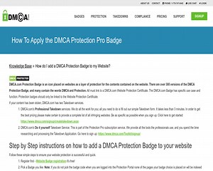 How do I add a DMCA Protection Badge to my Website?