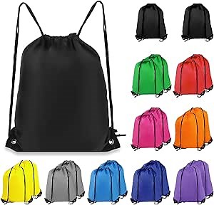 Amazon.com | COIDEA Drawstring Backpack 20Pcs Drawstring Bags, Draw String Back Bag Drawstring Bags Bulk for Sports, Gym, Travel, Swimming, Beach (10 Colors) | Drawstring Bags