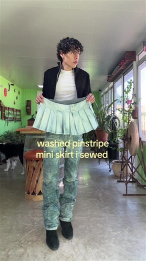 low rise washed pinstripe mini skirt #18thave #swag #miniskirt | skirt