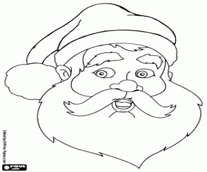The face of Santa Claus coloring page printable game