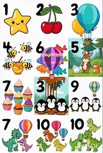 A super cute counting video for kids! 🎨✨Bright cartoons, fun objects