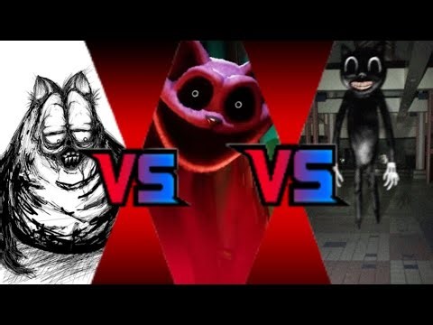 cartoon cat vs cat nap vs Gorfield (stick nodes animation) (cat battle)😼