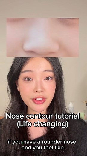 jen on Instagram: "Contour using art theories! The nose contour tutorial that will change your life!! Products mentioned: Available on Yesstyle (use code YUHAN12 (12% off for orders over $59) @dasique_official V-cut blending shading - cool blending @etudeofficial reborn maker - cool shading #nosecontour #widenose #contour #contourtutorial #contourhack #contourtip #asianmakeup"