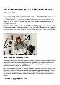 Why Video Photobooth Hire is a Must for Modern Events - SlideServe