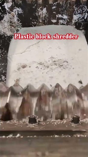 Plastic block shredder #plastic #wood #metal #rubber #shredder #machine #fyp