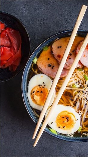 5-Minute Ramen Noodle Soup with Delicious Side Dishes - Quick and Aromatic Recipe #ramen #shoyuramen