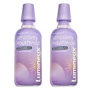 Lumineux Sensitivity Mouthwash 16 Oz. 2 Pack - for Sensitive Teeth - Fluoride Free, No Alcohol, Artificial Colors, SLS Free, Dentist Formulated