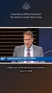 "I think one of the key factors we need to have is a full understanding of what it means to engage with the DRC, what it means to engage with Africa and how it's not done out of well-meaning altruism, but actually because it's solidly important." -Troy Fitrell Senior Bureau Official for African Affairs | U.S. Department of State: Bureau of African Affairs