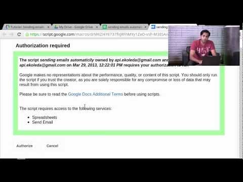 Sending emails from a Spreadsheet - Apps Script Tutorial