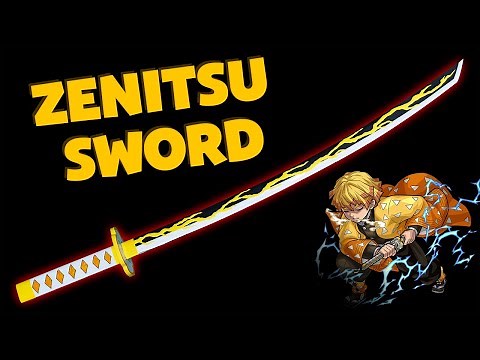How to Make a Demon Slayer Agatsuma Zenitsu Sword || Paper Ninja Katana