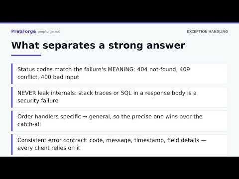 Global Exception Handling in Spring Boot — Interview Deep-Dive | PrepForge