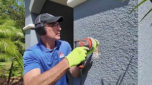 How to put up a flagpole on your concrete block home