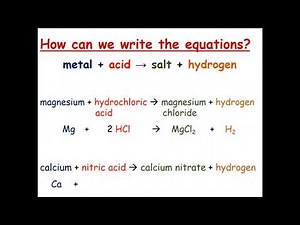 A Simple Guide to Reactions between Metals and Acids
