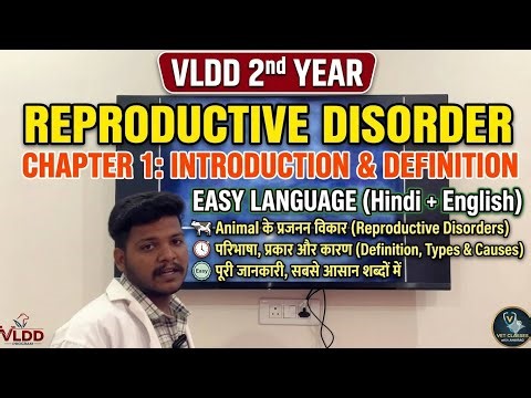 VLDD 2nd Year | Reproductive Disorders | Chapter 1: Introduction & Definition (Hindi + English)