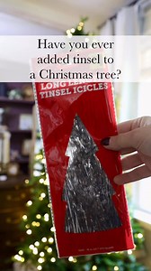 Have you ever added tinsel to a Christmas tree?Apparently there is a right & a wrong way to do it 😅 I don’t know which way this is but I really love it so there’s that!Here’s the method I used: -Cut the tinsel connector as thin as possible -Hold the tinsel in the middle for placing -Place 6-9 tinsel pieces per branch Bonus tip: I didn’t put any in the back because I ran out & no-ones going back there anyways 😉What do you think of tinsel on a tree? Any other good tips for adding it? ⬇️Christmas