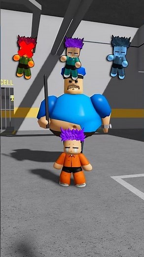 🧠9,999IQ vs BARRY'S PRISON RUN #roblox #shorts