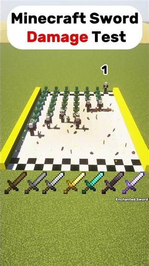 Minecraft Sword Damage Test – Which One Kills Zombies Fastest? #minecraft