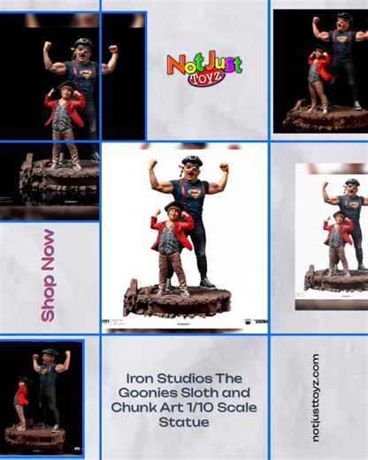 Not Just Toyz | Every treasure hunt deserves a sidekick! 🗺️✨ Introducing the Iron Studios The Goonies Sloth and Chunk Art 1/10 Scale Statue—a spectacular... | Instagram