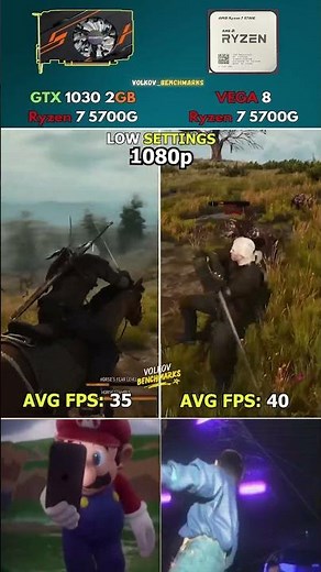 GT 1030 vs Vega 8 - An iGPU just outperformed a dedicated GPU #pcgaming #gaming #shorts