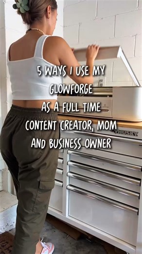 Glowforge⚡️3D Laser Cutter & Engraver on Instagram: "Ever wonder how one tool can do it ALL? Fabi’s breaking down the 5 ways she uses her Glowforge to power her life as a full-time content creator, business owner, and busy mama 💪✨ From creating content to making products and even tackling mom life hacks—you’ll be amazed at what this laser can do! 📌 SAVE this Reel if you're looking for ways to level up your Glowforge game and comment below—how do YOU use your Glowforge… or how would you use one