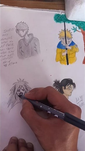 🤯MADARA UCHIHA💫 drawing tutorial for beginners #shorts #art #drawing #pencilart