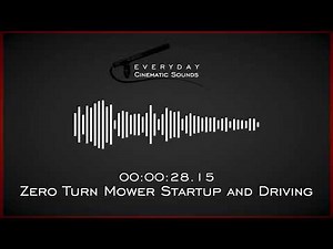 Zero Turn Lawn Mower Startup and Driving | HQ Sound Effect