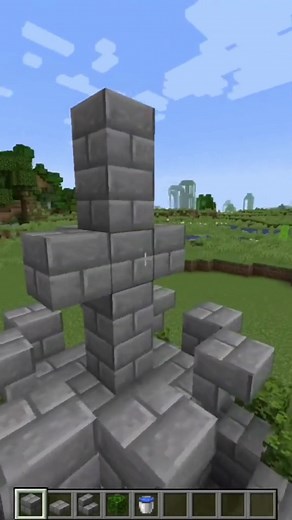 Building with Stone Brick Slabs in Minecraft Gameplay