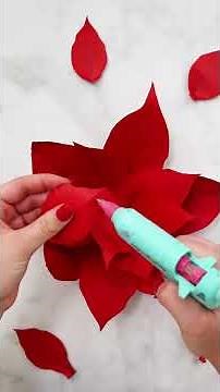 How to Make Big Paper Poinsettias