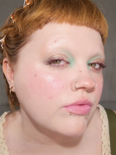 Ethereal Green Eye Makeup Tutorial with Glitter