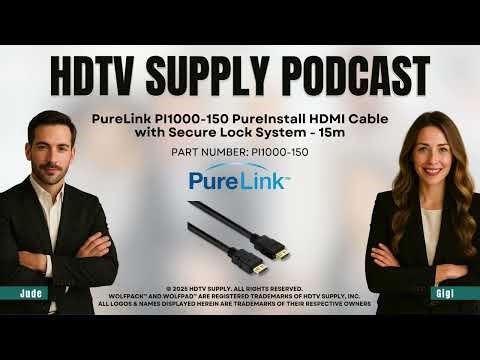 PureLink PI1000-150 PureInstall HDMI Cable with Secure Lock System - 15m