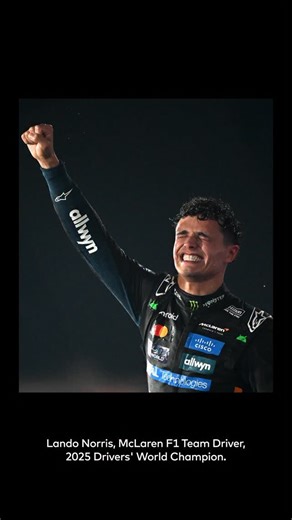 Mastercard on Instagram: "McLaren F1 Team Driver @lando is officially the 2025 Drivers’ World Champion 🏆 Relive the unforgettable @mclaren F1 Team moments that made it happen..."