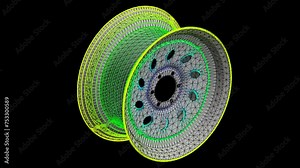 Mechanic simulation engineering - Displacement analysis of wheel under force and moment conditions