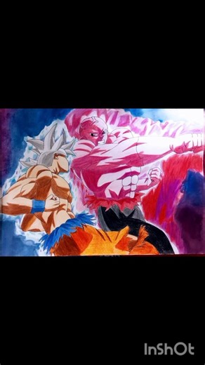 Goku vs Jiren 🔥 drawing | #gokuvsjiren #dragonball #animeart #drawing #shorts