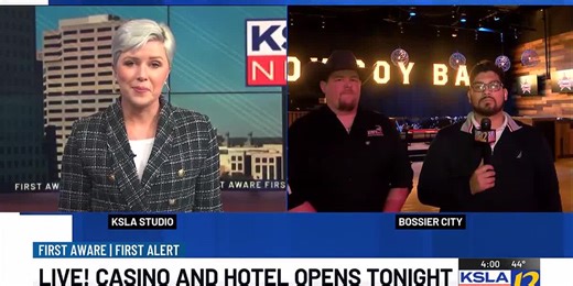KSLA's Andrew Wellmann live in Bossier City at new casino just hours ahead of its grand opening