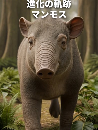 マンモスの進化の軌跡・ ・ ・ 地球上のあらゆる生き物には、想像を絶する長さの歴史がある。 私たちが何気なく見ている動物たちは、数億年という時間をかけて今の姿にたどり着いた。 環境が変わるたびに体を変え、絶滅の淵を何度もくぐり抜けながら、少しずつ今の形に近づいてきた生き物たちだ。 このアカウントでは、AIを使ってさまざまな動物の進化の軌跡を可視化していく。 最初の姿は、今の姿とはほど遠い何かだ。 それがどう変化して今に至るのか。 教科書では一行で終わる話が、映像になると全然違う重さを持つ。 長い時間をかけて積み重なった変化を目で追っていくと、進化というものが突然リアルに感じられる瞬間がある。 知れば知るほど、目の前の生き物の見え方が変わってくる。