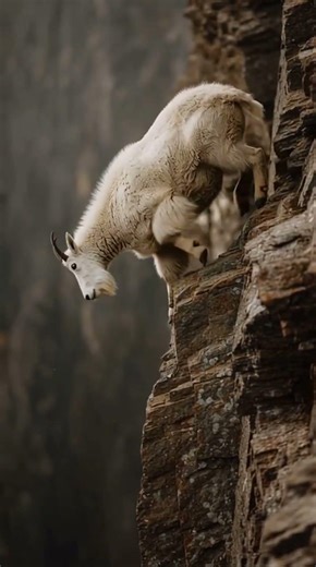 Two Mountain Goats Escape a Leopard by Jumping Off the Cliff 🐐🐐🐆