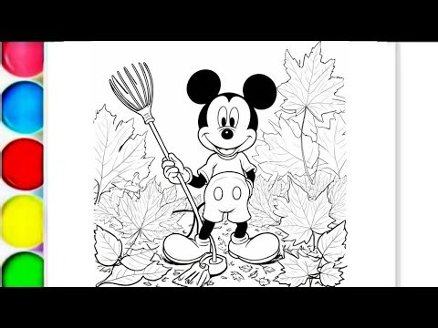 How to draw Minnie mouse, Mickey mouse drawing & colouring, mickey mouse clubhouse