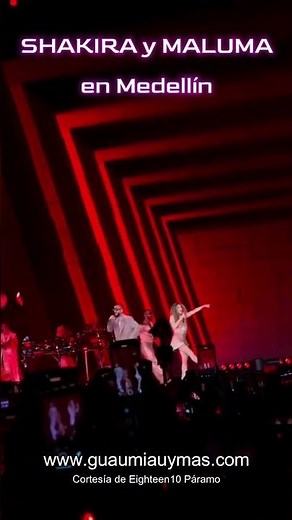 SHAKIRA y MALUMA en Medellín en concierto cantando CHANTAJE #Shakira #Maluma #Medellín #Chantaje