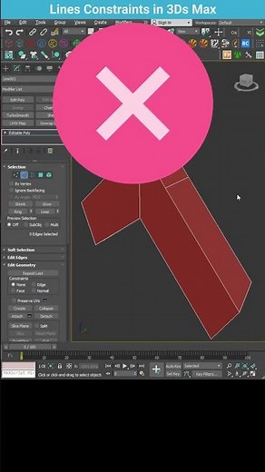 Precise Edge Alignment in 3ds Max: Using Constraints for Accurate Modeling #shorts #3dsmax