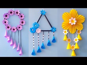 3 Easy and Quick Paper Wall Hanging Ideas / A4 sheet Wall decor / Cardboard Reuse /Room Decor DIY