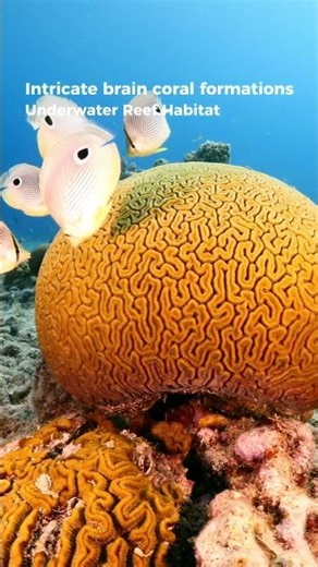Brain Coral Formations Beneath the Sea | 4K ULTRA HD