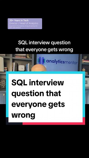 SQL interview question that everyone gets wrong #sql #businessintelligence #businessanalyst #breakintoanalytics #srdataanalyst #dataanalyst #dataanalytics #datascience #longervideos