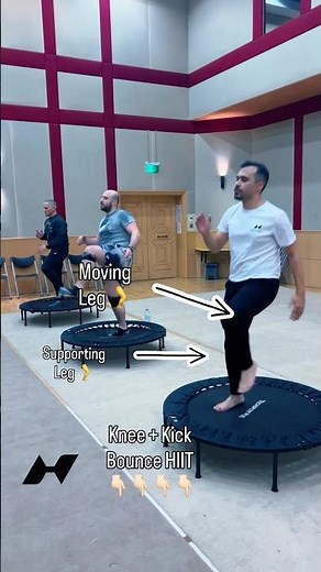Single Leg 🦵 Knee + Kick - Bounce HIIT