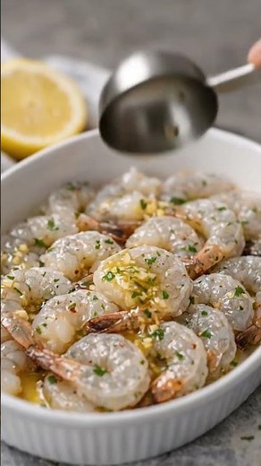 Garlic Lemon Baked Shrimp 🍤🍋